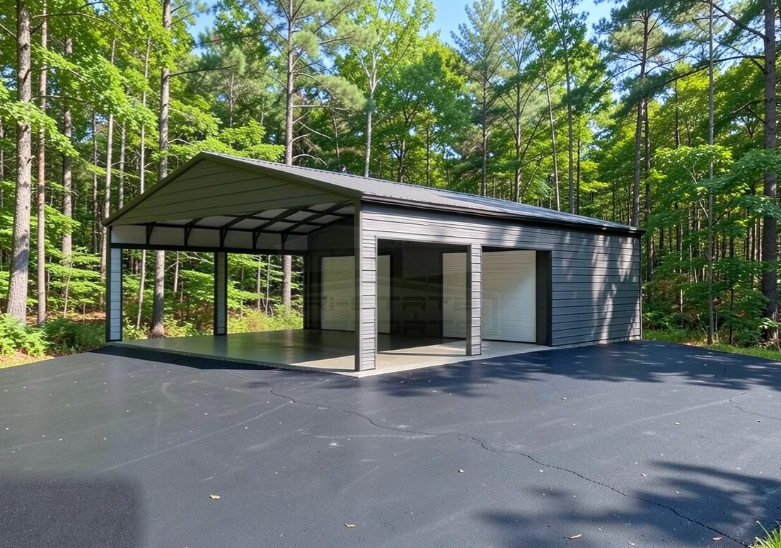 30'W X 40'L X 11'H VERTICAL ROOF GARAGE SKU 139