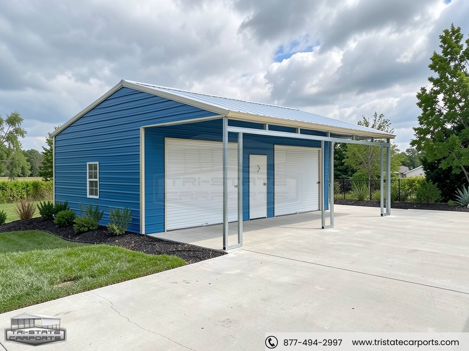 24'W X 30'L X 9'H VERTICAL ROOF GARAGE SKU 002