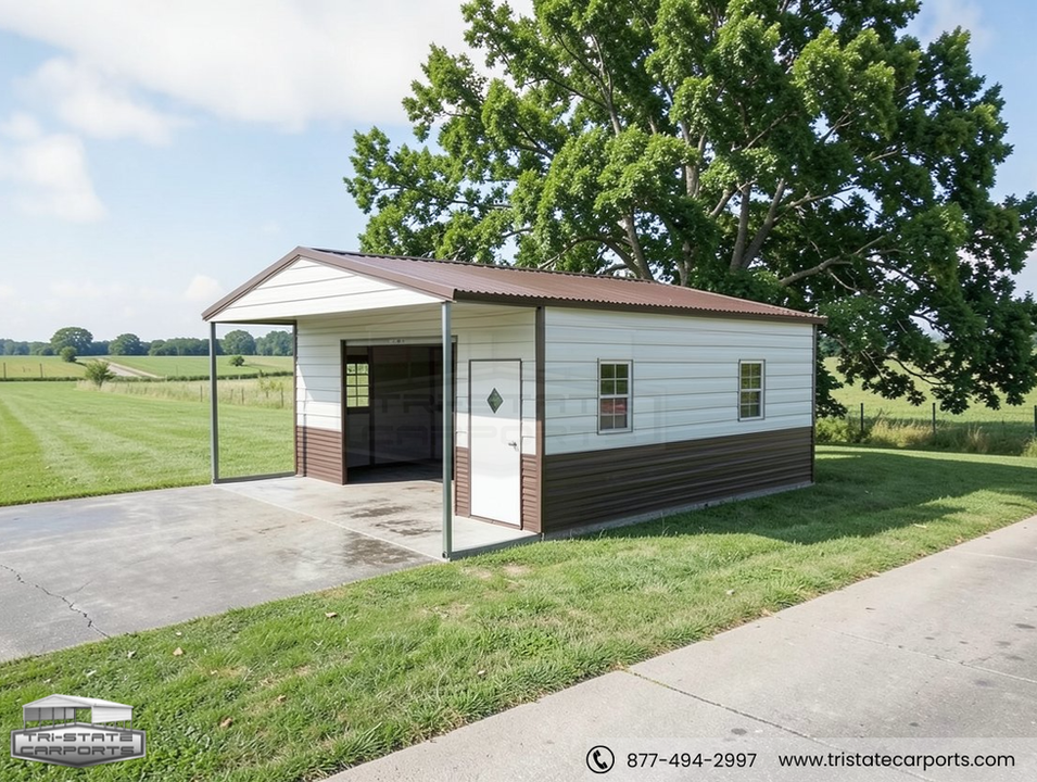 20'W X 25'L X 9'H VERTICAL ROOF GARAGE SKU 165