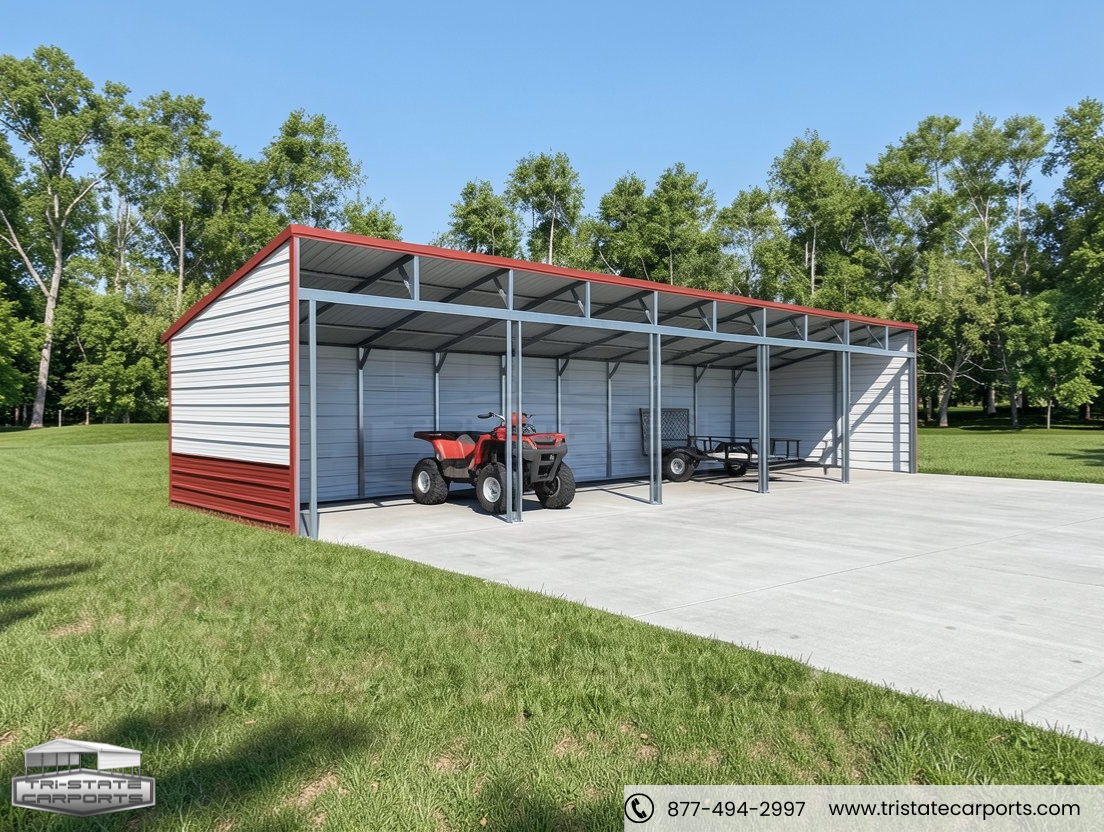 12'W X 50'L X 8'H LEAN TO SKU 134