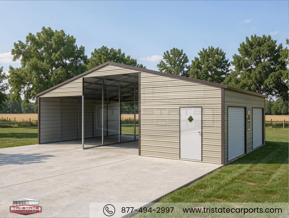 36'W X 25'L X 12'H VERTICAL STRAIGHT ROOF BARN SKU 163